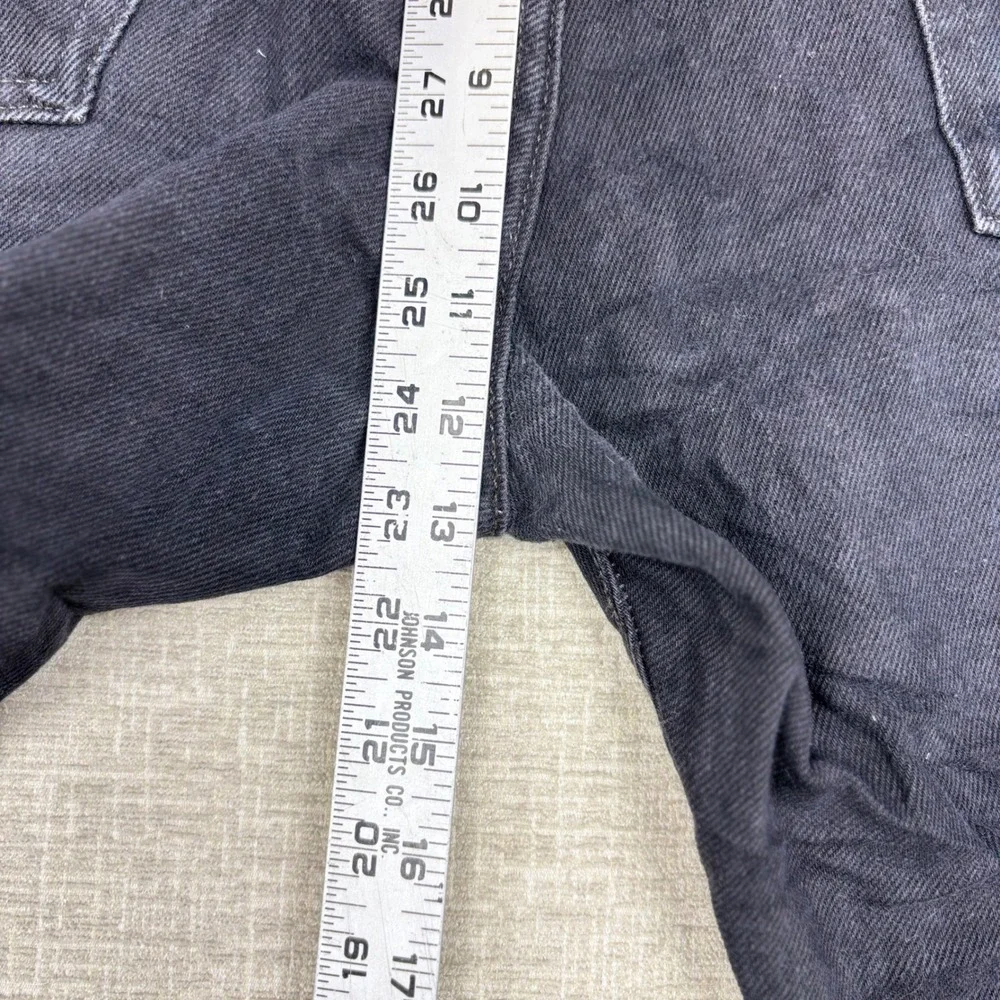 Levis 517 Mens 34x30 Bootcut Jeans  Light Distress Fuzzy Faded Black Denim